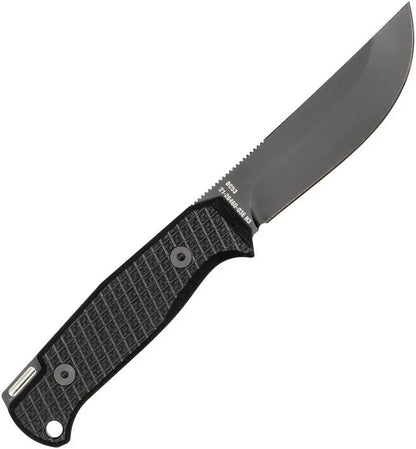 Glow Rhino Bohr Fixed Blade Knife - Black PVD Blade, DC-53 Steel, G10 Handle, Tritium Backspacer, Kydex Sheath by Glow Rhino