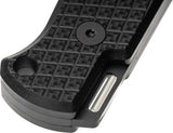 Glow Rhino Bohr Fixed Blade Knife - Black PVD Blade, DC-53 Steel, G10 Handle, Tritium Backspacer, Kydex Sheath by Glow Rhino