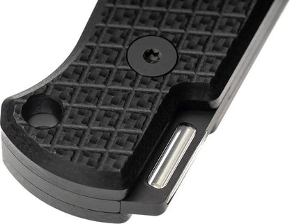 Glow Rhino Bohr Fixed Blade Knife - Black PVD Blade, DC-53 Steel, G10 Handle, Tritium Backspacer, Kydex Sheath by Glow Rhino