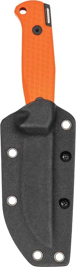 Glow Rhino Bohr Fixed Blade Orange G10 Handle - DC-53 Steel Full Tang With Tritium Backspacer And Kydex Sheath by Glow Rhino