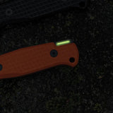 Glow Rhino Bohr Fixed Blade Orange G10 Handle - DC-53 Steel Full Tang With Tritium Backspacer And Kydex Sheath by Glow Rhino
