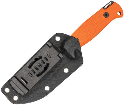 Glow Rhino Bohr Fixed Blade Orange G10 Handle - DC-53 Steel Full Tang With Tritium Backspacer And Kydex Sheath by Glow Rhino
