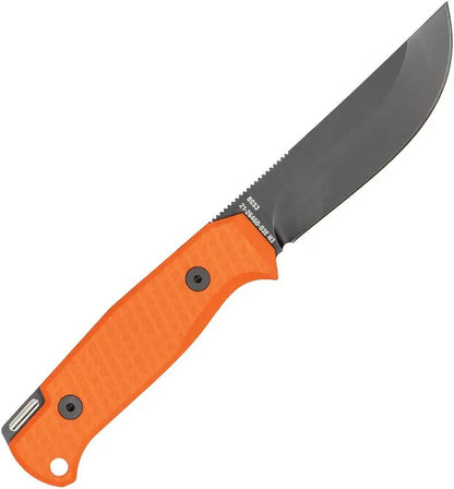 Glow Rhino Bohr Fixed Blade Orange G10 Handle - DC-53 Steel Full Tang With Tritium Backspacer And Kydex Sheath by Glow Rhino