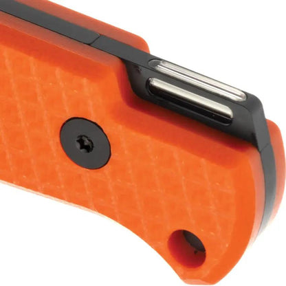 Glow Rhino Bohr Fixed Blade Orange G10 Handle - DC-53 Steel Full Tang With Tritium Backspacer And Kydex Sheath by Glow Rhino