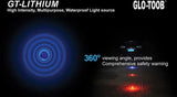 Glo-Toob Lithium Series Blue - 11 Lighting Modes With 360 Degree Viewable LED And Splash-Proof Tailcap by Glo-Toob