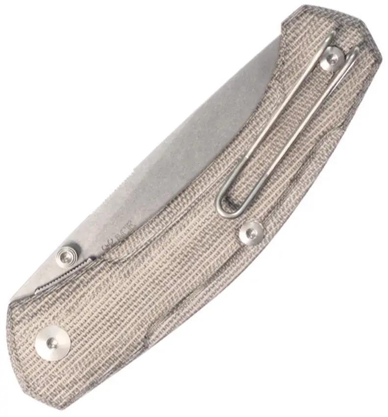 Giant Mouse ACE Iona V2 Linerlock Knife with MagnaCut Blade Green Micarta Handle for EDC by Giant Mouse