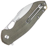 Giant Mouse ACE Biblio XL Linerlock Green Canvas Micarta Elmax Blade For EDC Enthusiasts by Giant Mouse