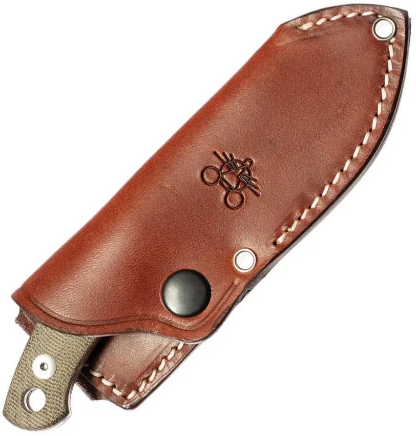 Giant Mouse GMF1 XL Fixed Blade Knife Bohler N690 Full Tang With Green Canvas Micarta Handle For EDC Enthusiasts by Giant Mouse