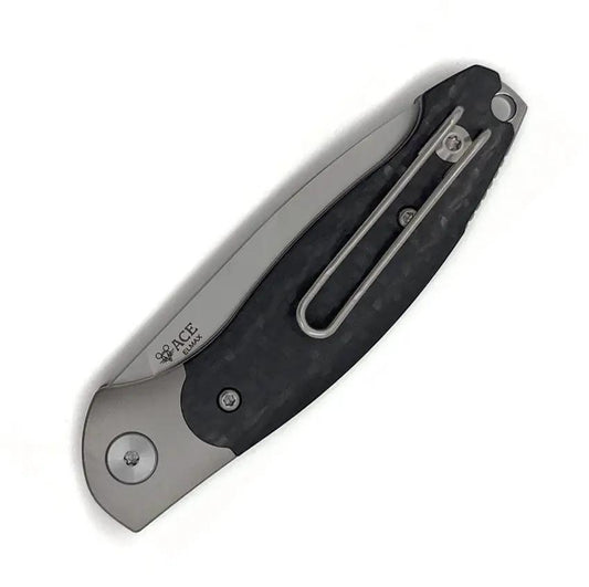 GiantMouse ACE Farley V2 Slip Joint Knife With Elmax Blade, Carbon Fiber Handle, Titanium Bolsters, EDC by Giant Mouse