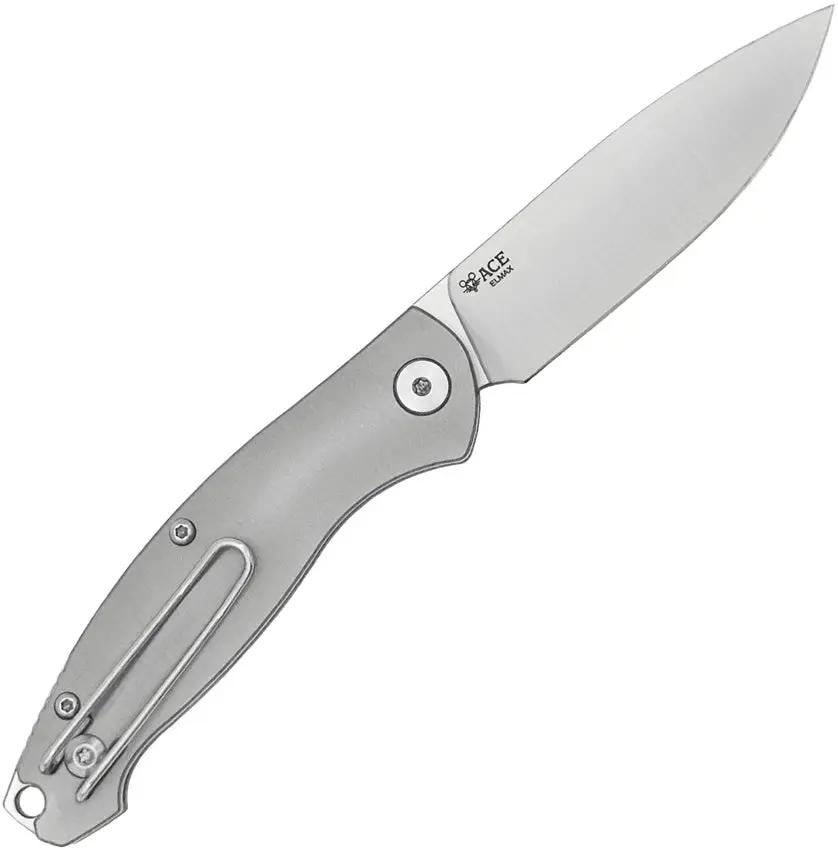 Giant Mouse Ace Farley V1 Slip Joint Knife With Premium Satin Elmax Blade And Gray Titanium Handle For EDC Enthusiasts by Giant Mouse