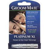 Groom Mate Platinum XL Nose and Ear Trimmer - Battery Free, Stainless Steel, 2.5 Inch Closed Design, Made In USA by Groom Mate