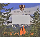 Go Prepared Survival Spartan Fire Multi-Use Tinder SF676 - Made in USA Waterproof Wind-Resistant, 12+ Fires Per Pack by Go Prepared Survival
