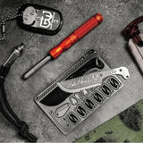 Grim Workshop Bob Hansler Survival Card Compact Multi Tool Card With Tool Retention System And Fishing Tools by Grim Workshop