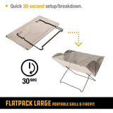 Grilliput Flatpack Portable Grill Large GR-LFPG - Quick 30 Second Setup and Stainless Steel 20x16 Inch Grilling Area by Grilliput
