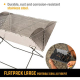Grilliput Flatpack Portable Grill Large GR-LFPG - Quick 30 Second Setup and Stainless Steel 20x16 Inch Grilling Area by Grilliput