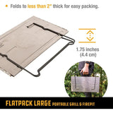 Grilliput Flatpack Portable Grill Large GR-LFPG - Quick 30 Second Setup and Stainless Steel 20x16 Inch Grilling Area by Grilliput