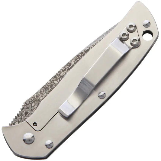 G.Sakai Gentlemans Framelock 11165 - Damascus Steel Blade With VG-10 Core And Stainless Handle by G.Sakai