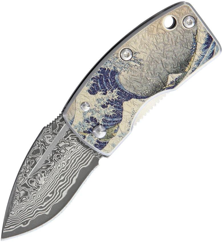 G.Sakai Money Clip Framelock Blue Wave 11606 by G.Sakai