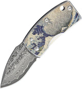 G.Sakai Money Clip Framelock Blue Wave 11606 by G.Sakai