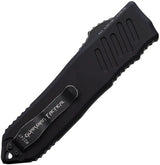 Guardian Tactical Auto Recon 040 OTF - Elmax Spear Point Blade Partially Serrated Black Aluminum Handle by Guardian Tactical