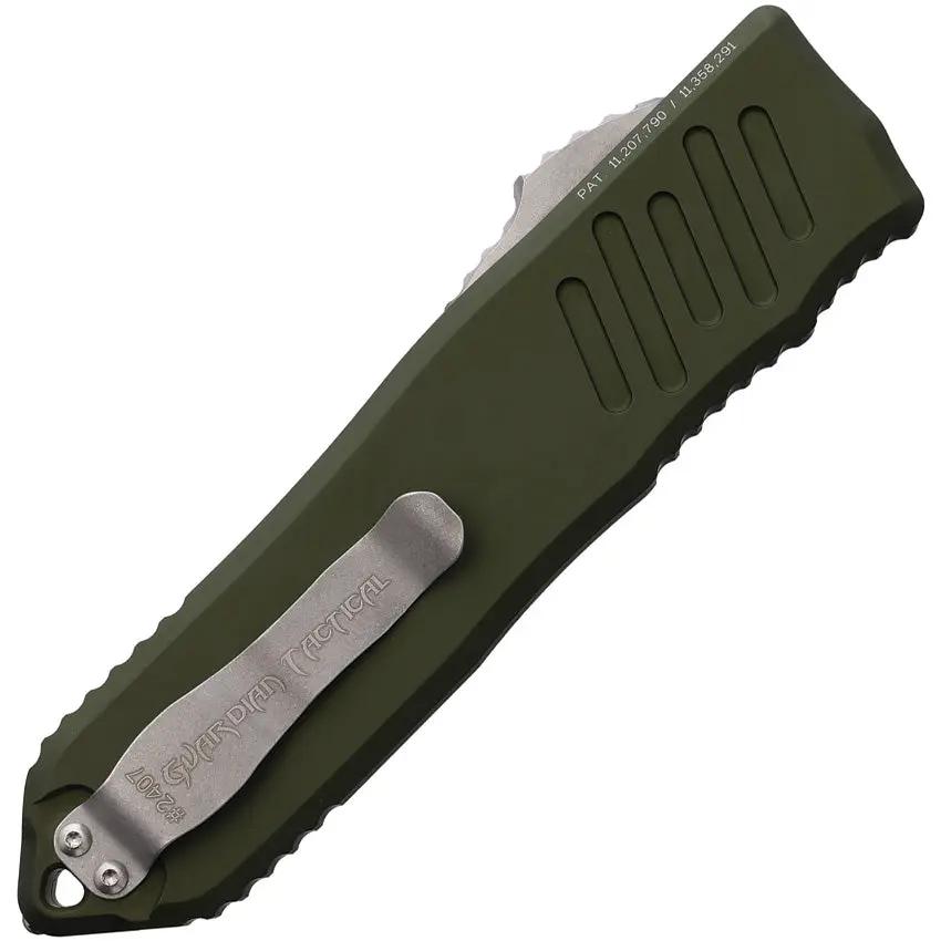 Guardian Tactical Auto Recon 040 OTF Elmax OD - Automatic Opening Blade With Glass Breaker by Guardian Tactical