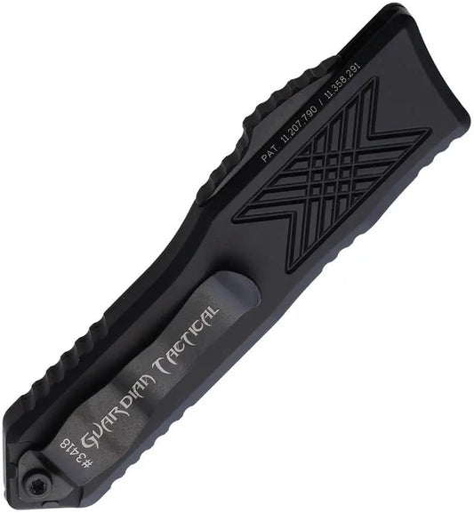 Guardian Tactical Auto GTX025 OTF Tac Blk 12-3111 - Automatic Opening Knife With Elmax Steel Drop Point by Guardian Tactical