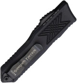 Guardian Tactical Auto GTX025 OTF - Automatic Opening Knife With 2.5 Inch Black Elmax Dagger Blade And Glass Breaker by Guardian Tactical