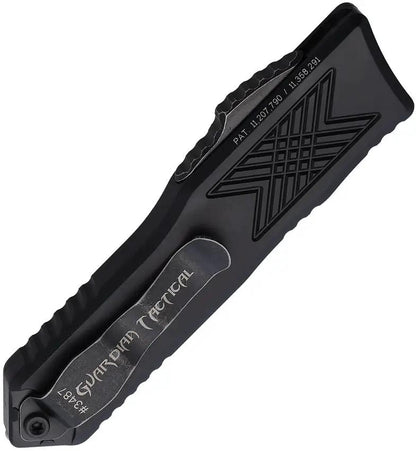 Guardian Tactical Auto GTX025 OTF Tanto Knife Automatic Opening Four Inch Closed Black Elmax Blade by Guardian Tactical