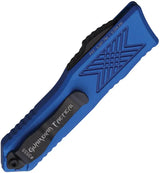 Guardian Tactical Auto GTX025 OTF DP Blue - 4 Inch Closed, 2.5 Inch Elmax Drop Point Blade, Glass Breaker, Pocket Clip by Guardian Tactical