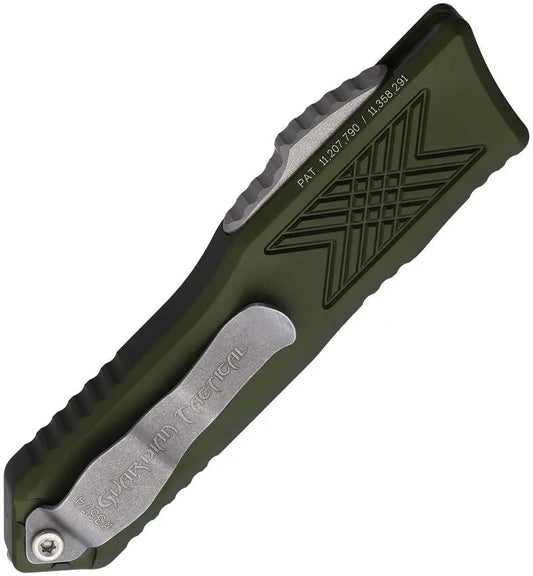 Guardian Tactical Auto GTX025 OTF Tanto OD Green - Automatic Opening With Glass Breaker Pocket Clip by Guardian Tactical