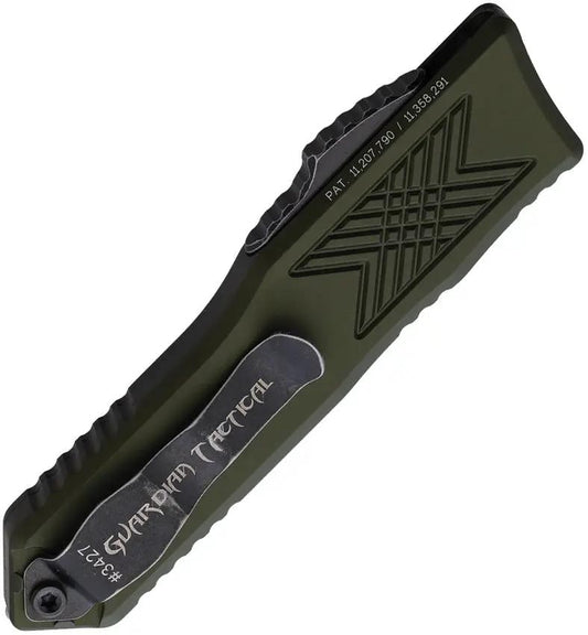 Guardian Tactical Auto GTX025 OTF Knife SW OD 12-8611 - Elmax Blade, Glass Breaker, Aluminum Handle by Guardian Tactical