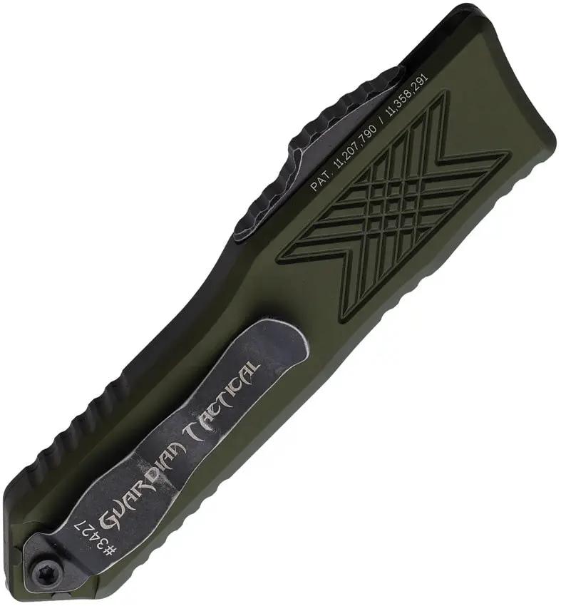 Guardian Tactical Auto GTX025 OTF Knife SW OD 12-8611 - Elmax Blade, Glass Breaker, Aluminum Handle by Guardian Tactical