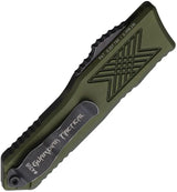 Guardian Tactical Auto GTX025 OTF - OD Green Aluminum Handle, Two And A Half Inch Elmax Dagger Blade, Glass Breaker by Guardian Tactical