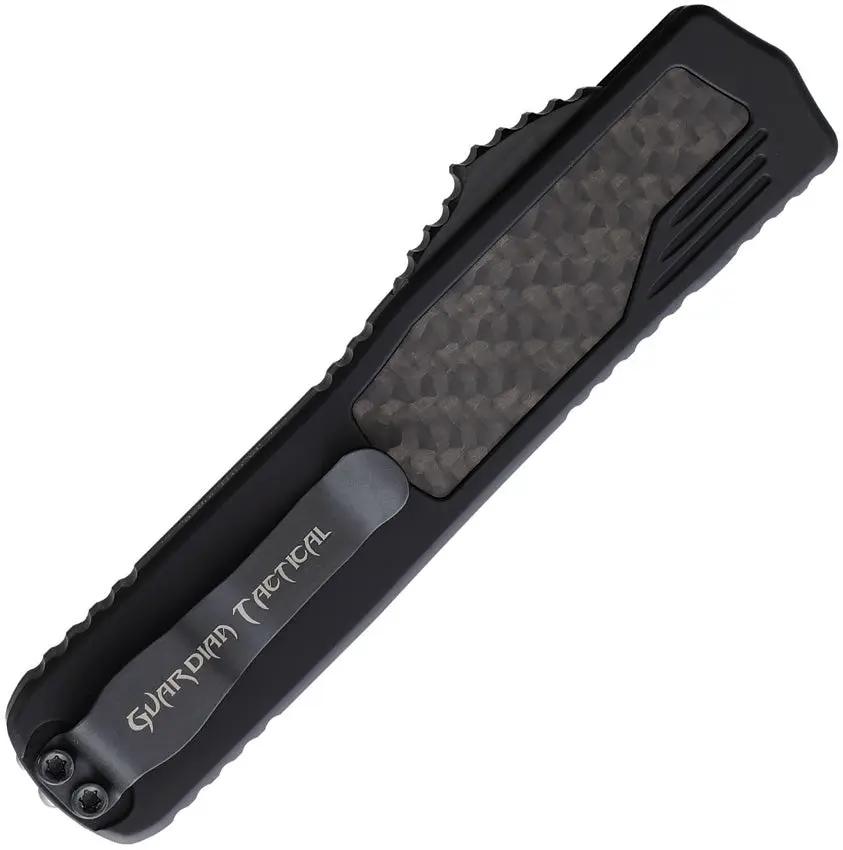 Guardian Tactical Auto Scout D E OTF Knife Black Elmax Blade Carbon Fiber Inlay Aluminum Handle by Guardian Tactical