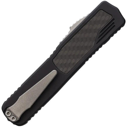 Guardian Tactical Auto Scout OTF CF SW 14-2511 - Automatic Opening Elmax Steel Clip Point Blade With Carbon Fiber Inlay by Guardian Tactical