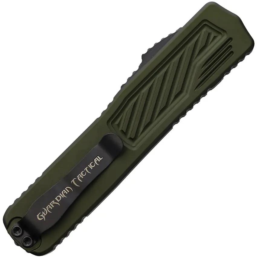 Guardian Tactical Auto Scout OTF - Automatic Opening With OD Green Aluminum Handle And Glass Breaker by Guardian Tactical