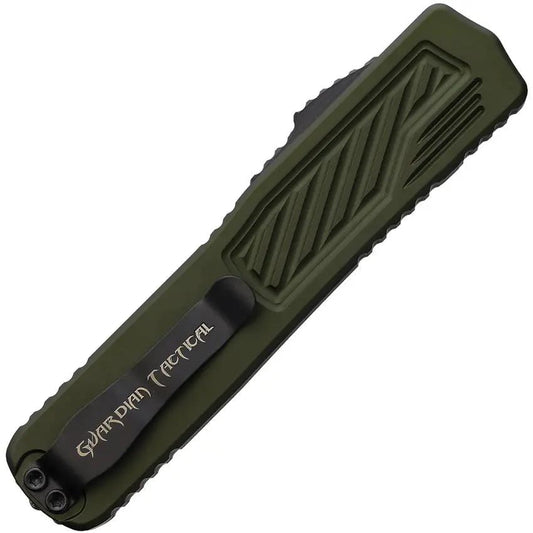 Guardian Tactical Auto Scout OTF - Automatic Opening With OD Green Aluminum Handle And Glass Breaker by Guardian Tactical