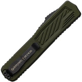 Guardian Tactical Auto Scout OTF Knife - Automatic Opening Elmax Clip Point Blade OD Green Aluminum Handle by Guardian Tactical