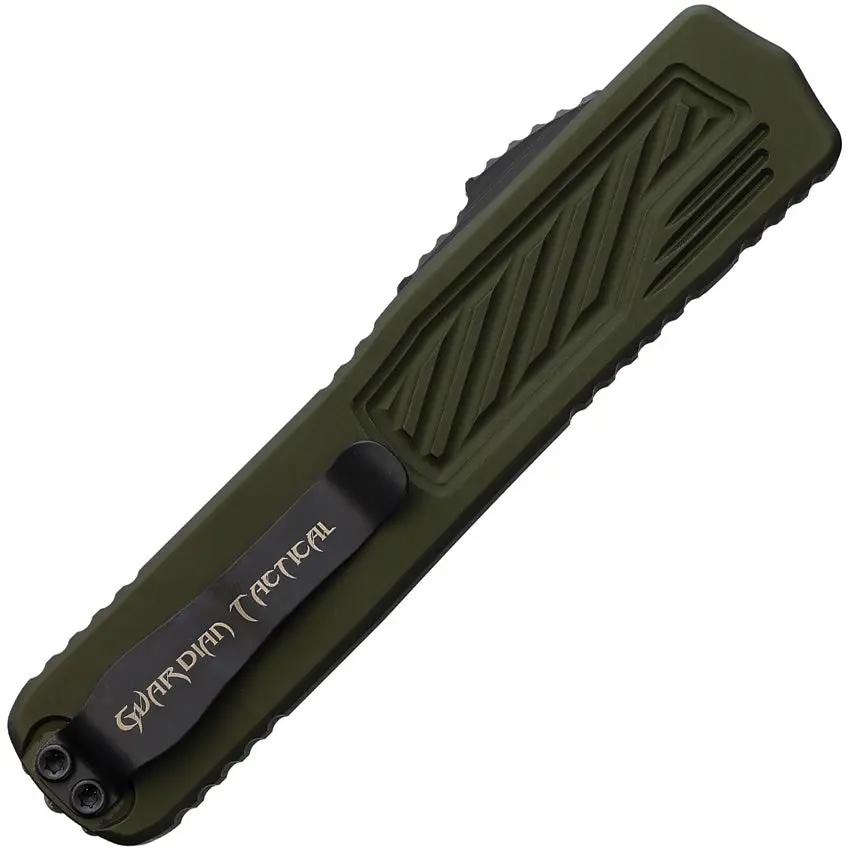 Guardian Tactical Auto Scout OTF Knife OD Two-Tone Blade - Automatic Opening With Glass Breaker by Guardian Tactical