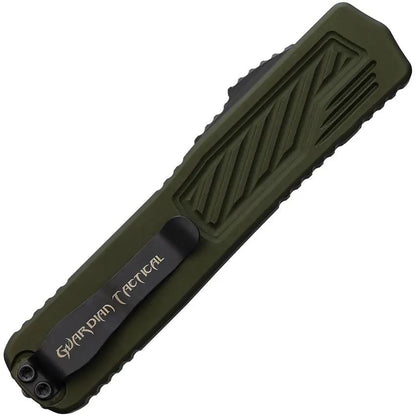 Guardian Tactical Auto Scout OTF Knife OD Two-Tone Blade - Automatic Opening With Glass Breaker by Guardian Tactical