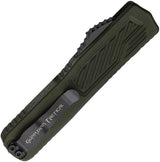 Guardian Tactical Auto Scout OTF Dagger - Automatic Opening Knife With Elmax Steel, OD Green Handle by Guardian Tactical