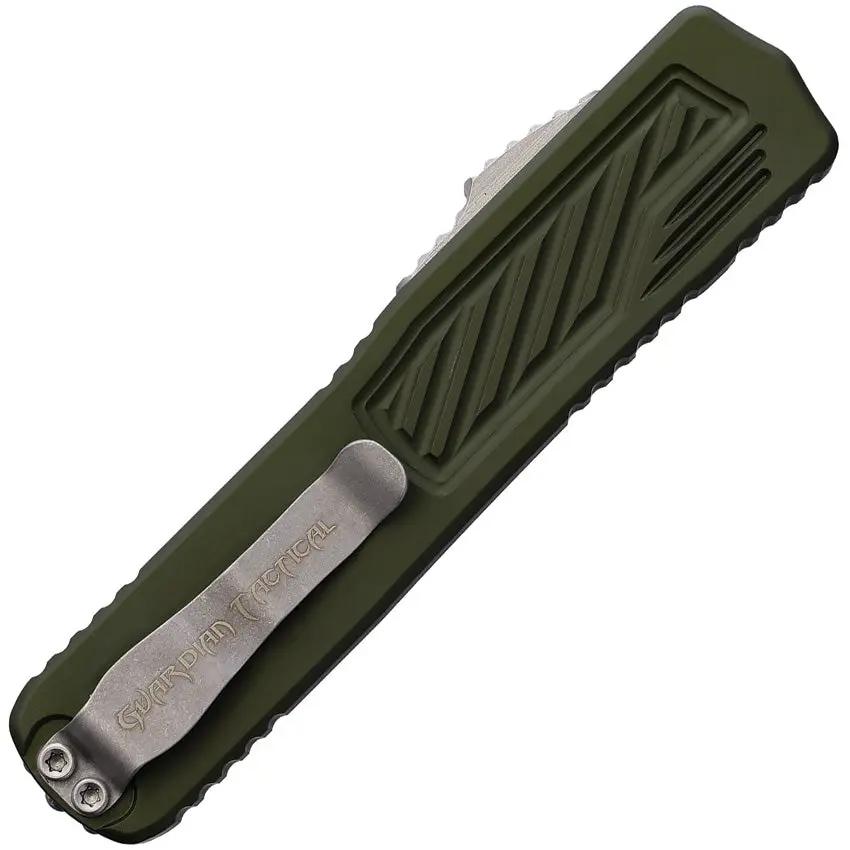 Guardian Tactical Auto Scout OTF Knife - Automatic Opening With OD Green Aluminum Handle by Guardian Tactical