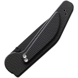 GT Knives Auto Button Lock Tanto Serrate GT304 - Automatic Opening With Black Coated ATS34 Blade by GT KNIVES
