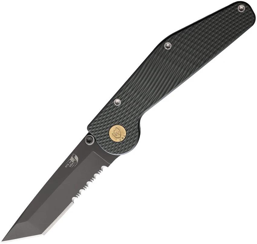 GT KNIVES Auto Button Lock Tanto Serrate GT312 by GT KNIVES