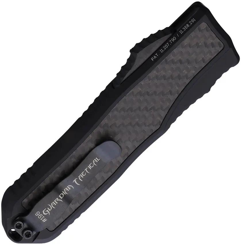 Guardian Tactical Auto Recon 035 OTF SE Black - Automatic Opening Knife With MagnaCut Steel Spear Point Blade by Guardian Tactical