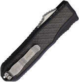 Guardian Tactical Auto Recon 035 G2 OTF Knife - Black Aluminum Handle With Carbon Fiber Inlay MagnaCut Spear Point by Guardian Tactical