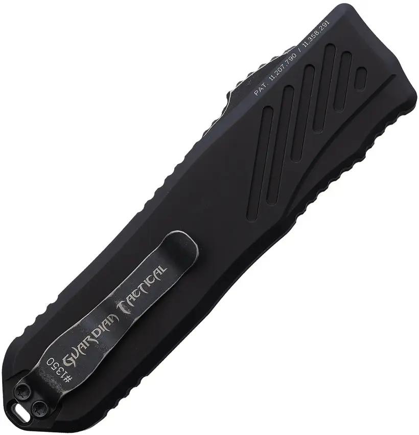 Guardian Tactical Auto Recon 035 OTF Knife - MagnaCut Black Stonewash Tanto Blade With Aluminum Handle by Guardian Tactical