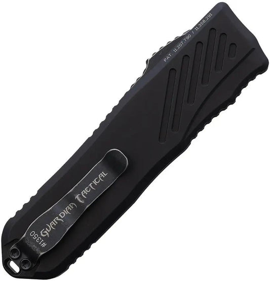Guardian Tactical Auto Recon 035 OTF Knife - MagnaCut Black Stonewash Tanto Blade With Aluminum Handle by Guardian Tactical