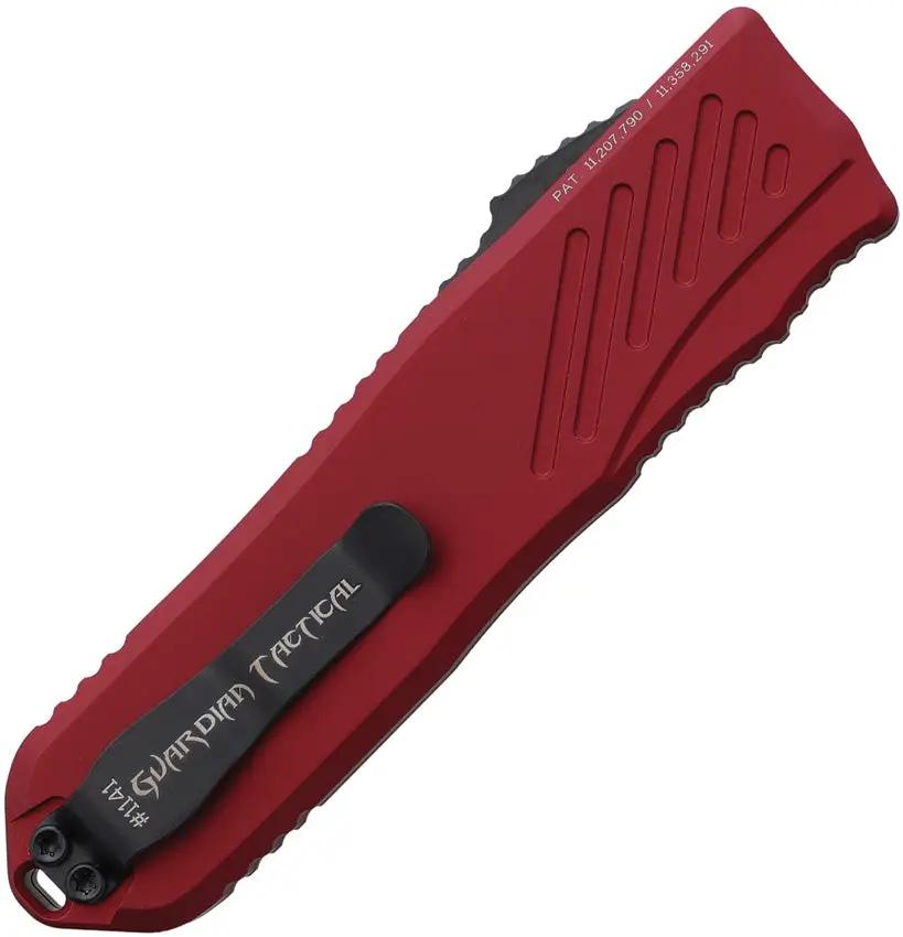 Guardian Tactical Auto Recon 035 OTF Knife - Automatic Opening Red Aluminum Handle MagnaCut Blade by Guardian Tactical