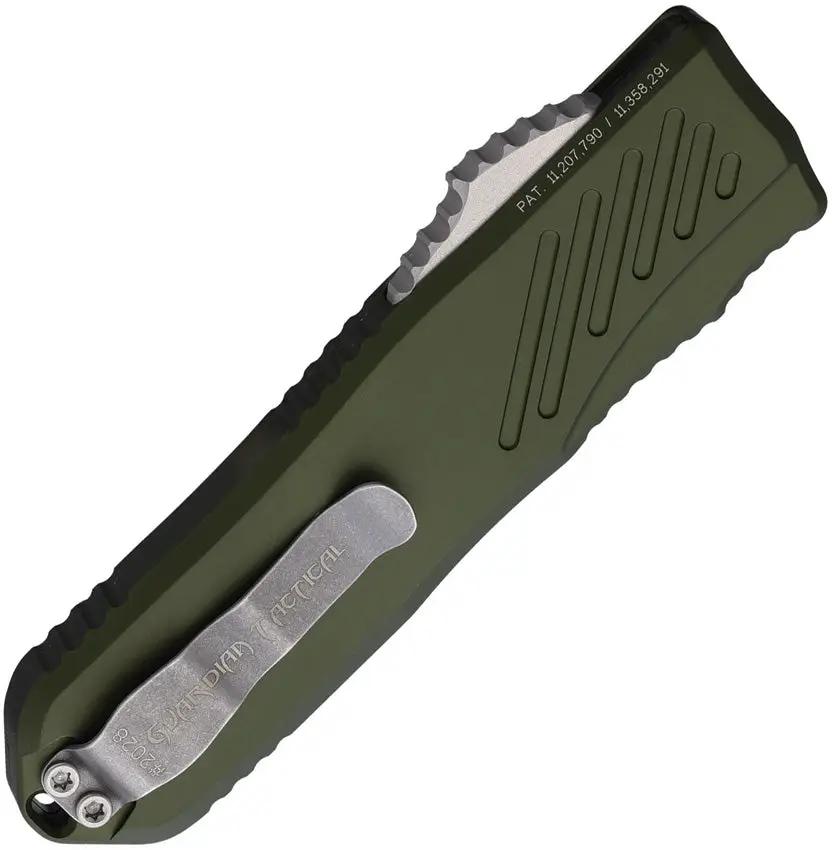 Guardian Tactical Auto Recon 035 OTF - Automatic Opening MagnaCut Steel Tanto Blade OD Green Aluminum Handle by Guardian Tactical